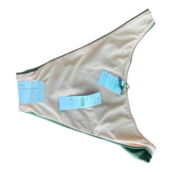 J. Crew Curved waist cheeky bikini Swim bottom BC125 Safari Olive Green NEW - Picture 6 of 14